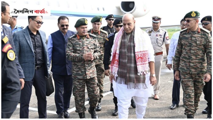 Rajnath Singh Stops at Tezpur Airbase En Route to Tawang for Diwali Celebrations with Border Troops